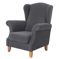 Wohnen Sessel<Modern Country Ohrensessel in Anthrazit - Anram