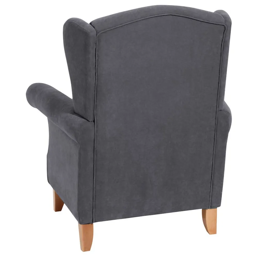 Wohnen Sessel<Modern Country Ohrensessel in Anthrazit - Anram