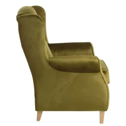 Wohnen Sessel<Modern Country Sessel in Oliv Grün Samtvelours - Davork