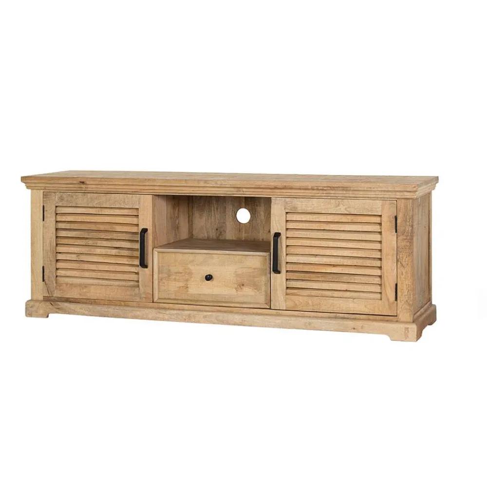 Wohnen Tv & Hifi-Möbel|Lowboards<Modern Country TV Board mit Lamellentüren - Muray