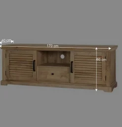 Wohnen Tv & Hifi-Möbel|Lowboards<Modern Country TV Board mit Lamellentüren - Muray