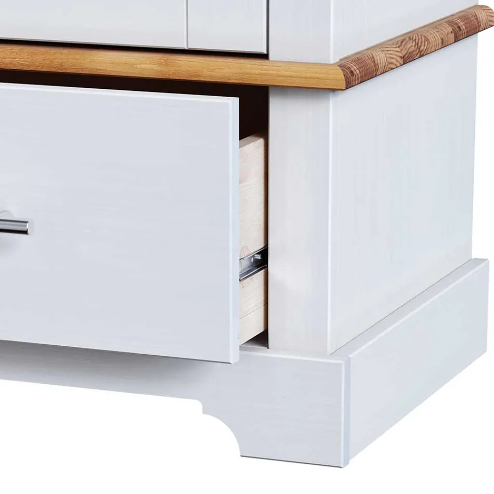 Wohnen Vitrinen<Modern Country Vitrinenschrank zweifarbig - Eyzaco