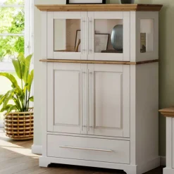 Wohnen Highboards<Modern Country Wohnzimmerschrank zweifarbig - Eyzaco