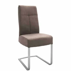 Wohnen Stühle<Moderne Freischwingerstühle Yidana in Beige Microfaser (2er Set)