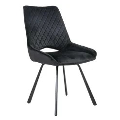 Wohnen Stühle<Moderne Samtstühle in Schwarz - Celloma (2er Set)