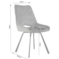 Wohnen Stühle<Moderne Samtstühle in Schwarz - Celloma (2er Set)