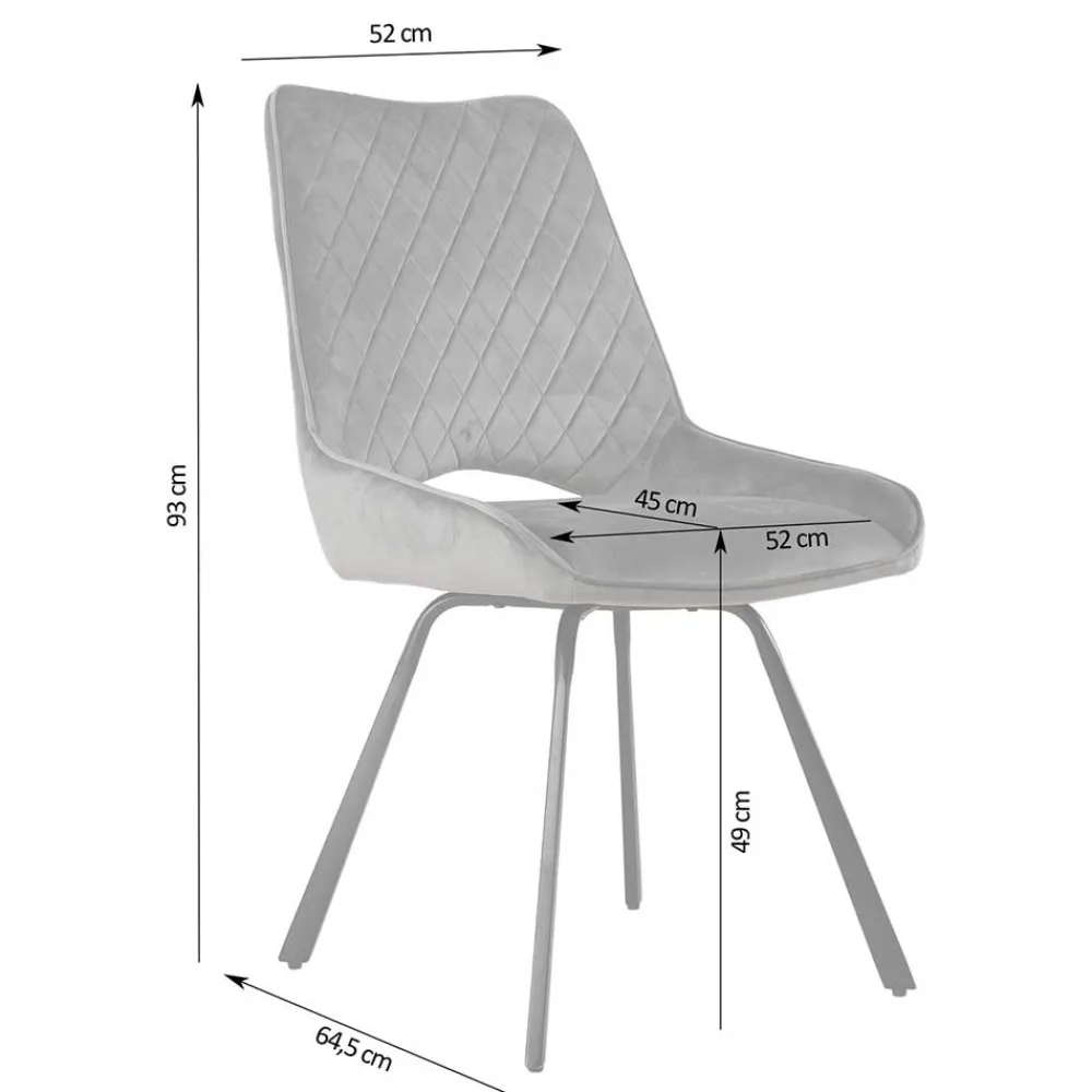 Wohnen Stühle<Moderne Samtstühle in Schwarz - Celloma (2er Set)