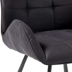 Wohnen Stühle<Moderne Stühle in Grau Schwarz - Plovema (2er Set)
