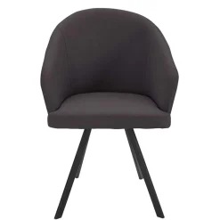 Wohnen Stühle<Moderne Tischsessel halbrund in Grau - Cianova (2er Set)