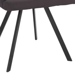 Wohnen Stühle<Moderne Tischsessel halbrund in Grau - Cianova (2er Set)