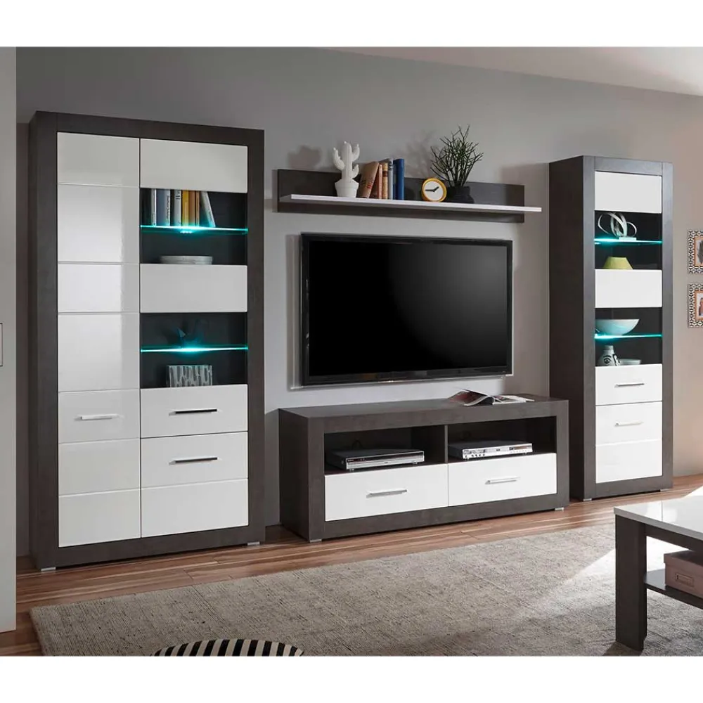 Wohnen Wohnwände<Moderne TV Wohnwand als Set - Istensa (vierteilig)