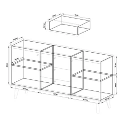 Wohnen Wohnwände<Moderne Wohnmöbel Kombi in Weiß - Cablos (fünfteilig)