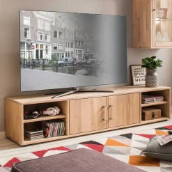 Wohnen Wohnwände<Moderne Wohnwand aus Holz - Dulciana (vierteilig)
