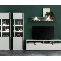 Wohnen Wohnwände<Moderne Wohnwand-Möbel im Set - Loazin (vierteilig)