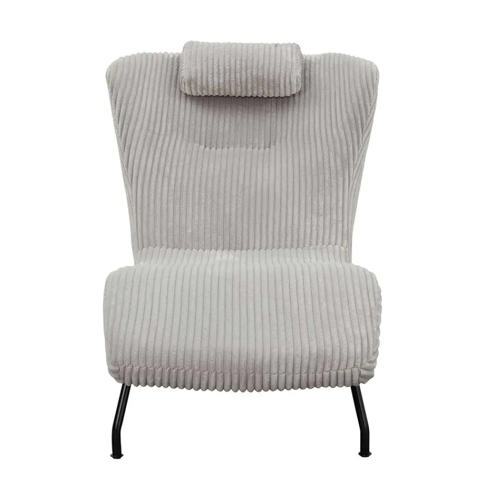 Wohnen Sofas<Moderne Wohnzimmerliege mit Cord in Hellgrau - Speedy