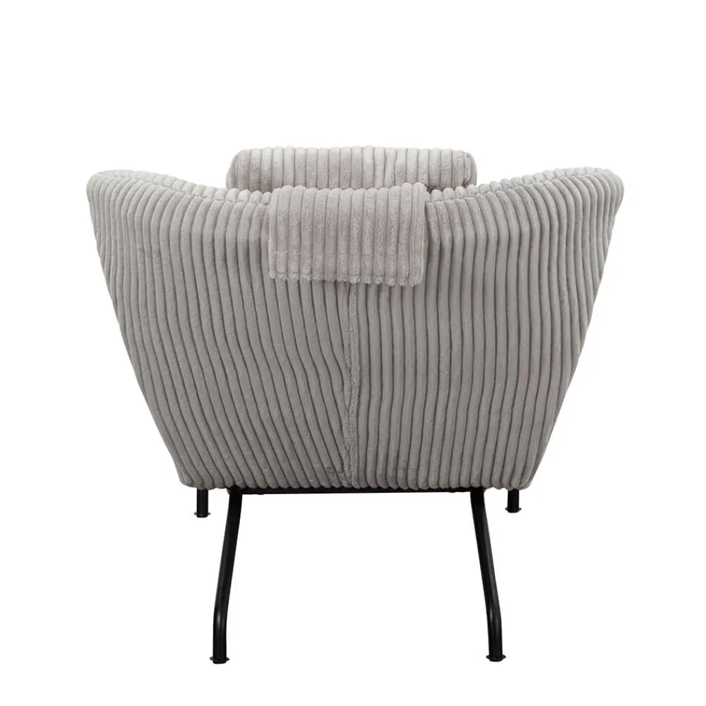 Wohnen Sofas<Moderne Wohnzimmerliege mit Cord in Hellgrau - Speedy