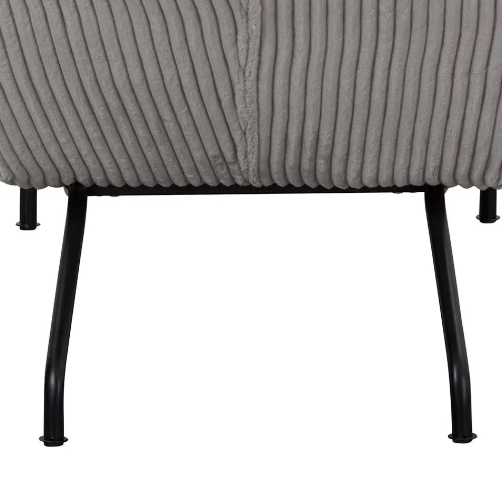 Wohnen Sofas<Moderne Wohnzimmerliege mit Cord in Hellgrau - Speedy