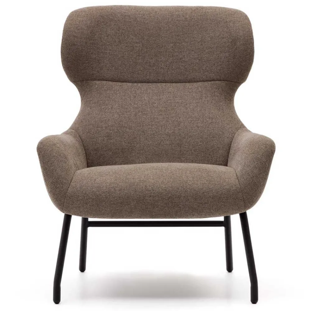 Wohnen Sessel<Moderner Chenille Sessel in Hellbraun - Mosso