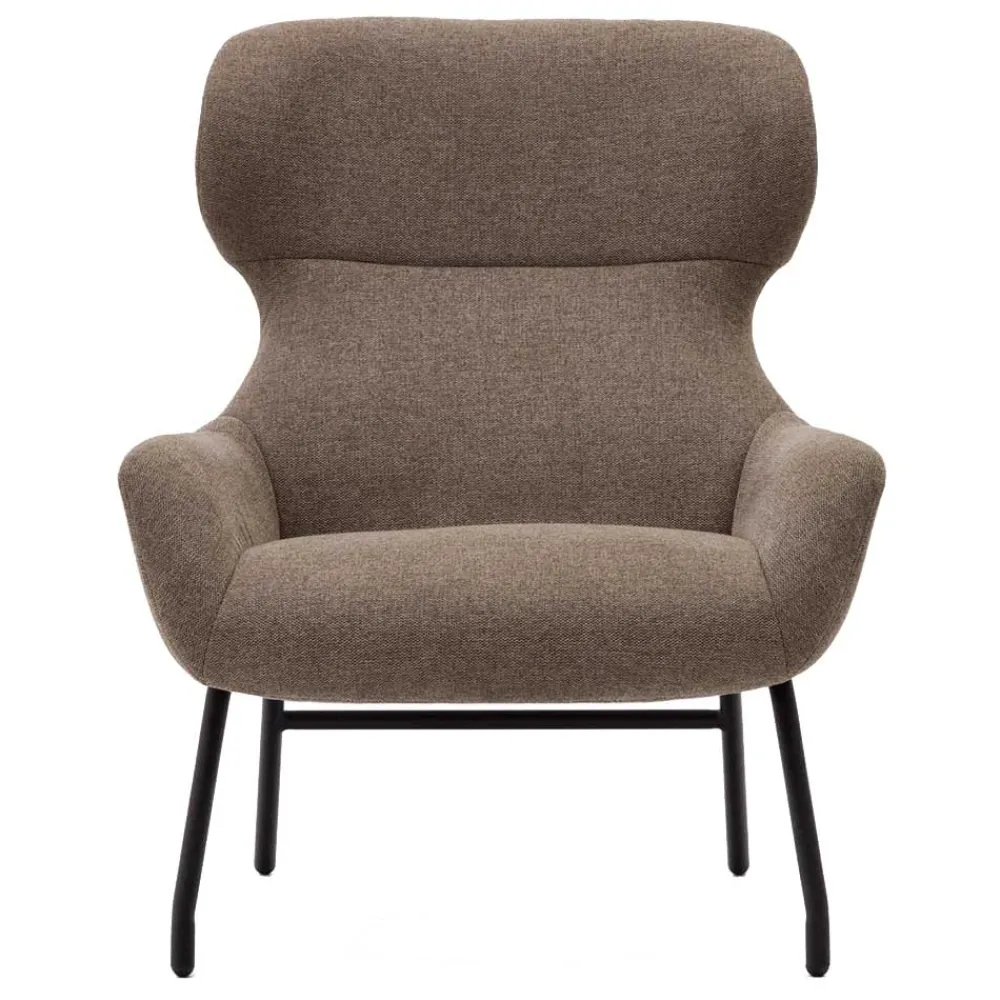 Wohnen Sessel<Moderner Chenille Sessel in Hellbraun - Mosso