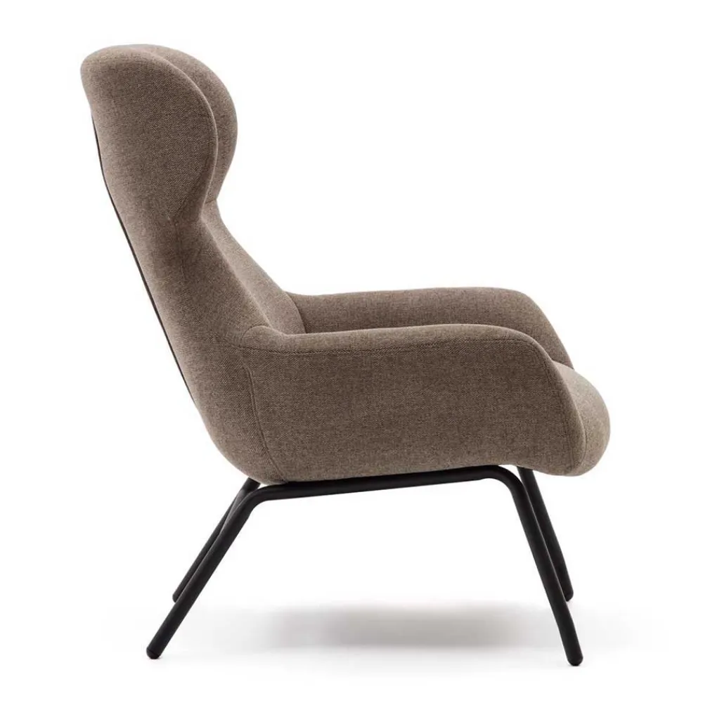 Wohnen Sessel<Moderner Chenille Sessel in Hellbraun - Mosso
