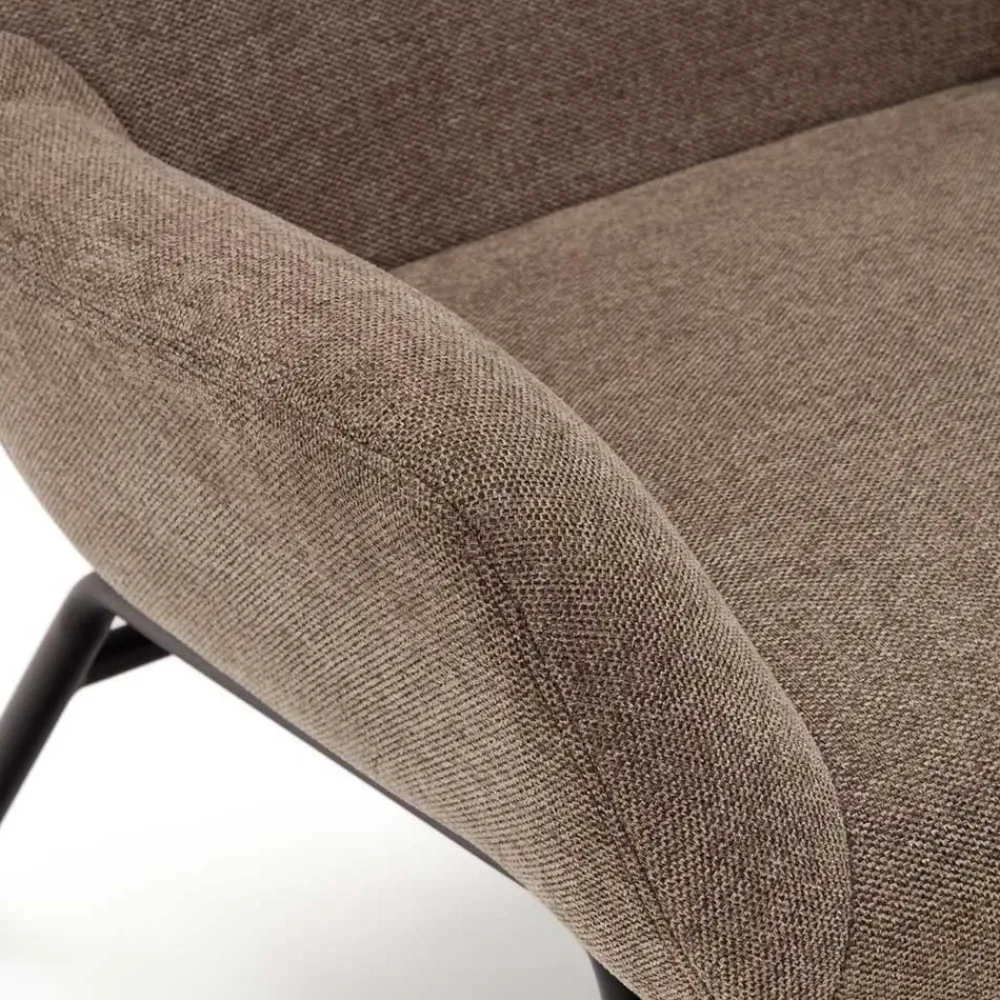Wohnen Sessel<Moderner Chenille Sessel in Hellbraun - Mosso