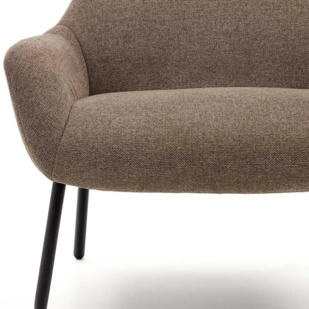 Wohnen Sessel<Moderner Chenille Sessel in Hellbraun - Mosso
