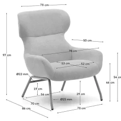 Wohnen Sessel<Moderner Chenille Sessel in Hellbraun - Mosso