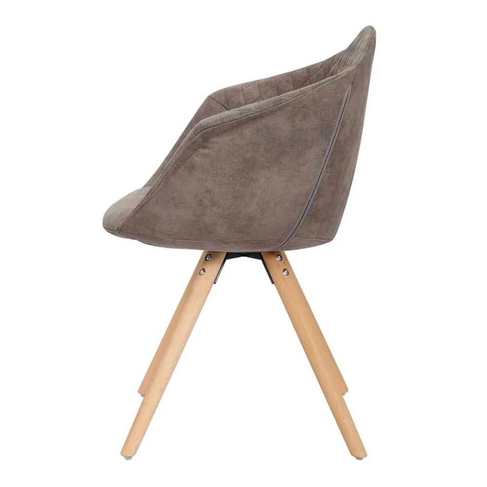 Wohnen Stühle<Moderner Esstisch Sessel in Taupe - Gozos (2er Set)