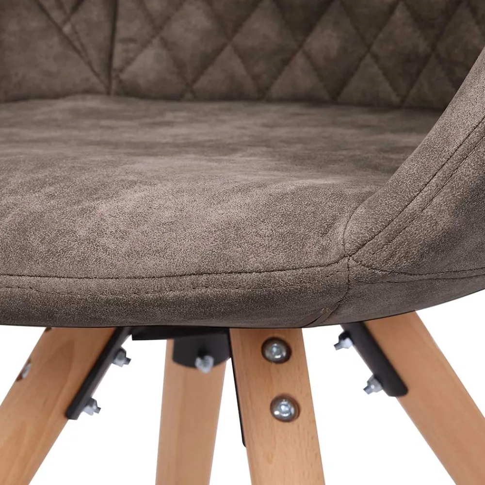 Wohnen Stühle<Moderner Esstisch Sessel in Taupe - Gozos (2er Set)