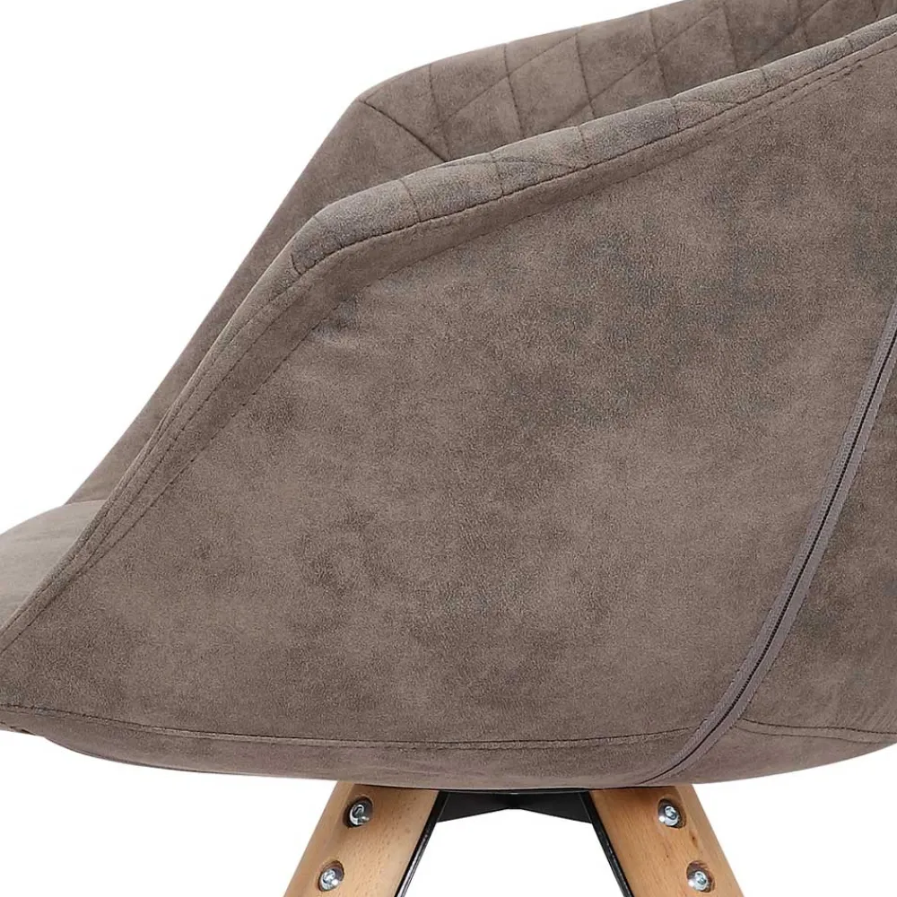 Wohnen Stühle<Moderner Esstisch Sessel in Taupe - Gozos (2er Set)