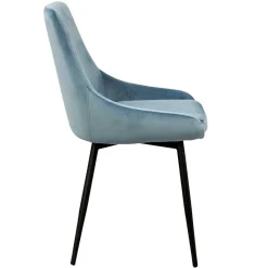 Wohnen Stühle<Moderner Esstischstuhl in Blau Samt - Elisa (2er Set)