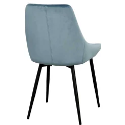 Wohnen Stühle<Moderner Esstischstuhl in Blau Samt - Elisa (2er Set)
