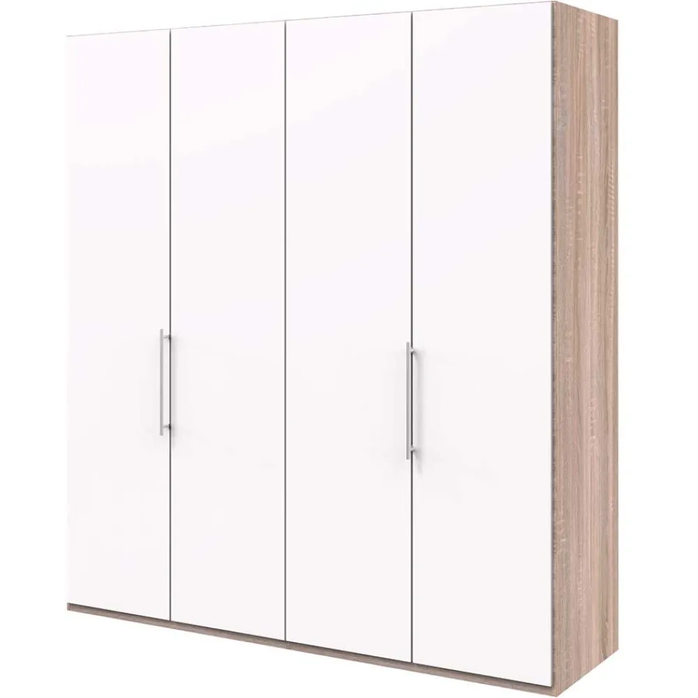 Wohnen Kleiderschränke<Moderner Falttürenschrank mit Metallgriffen - Vaclyn
