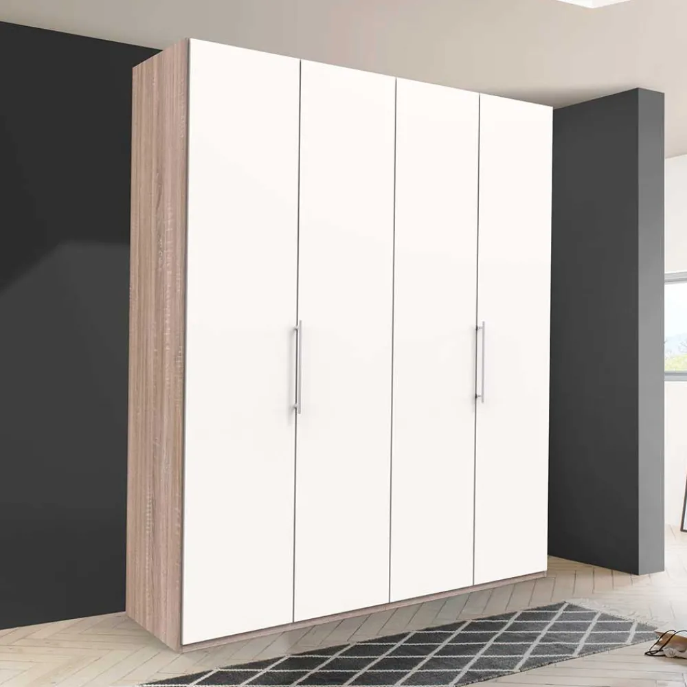 Wohnen Kleiderschränke<Moderner Falttürenschrank mit Metallgriffen - Vaclyn