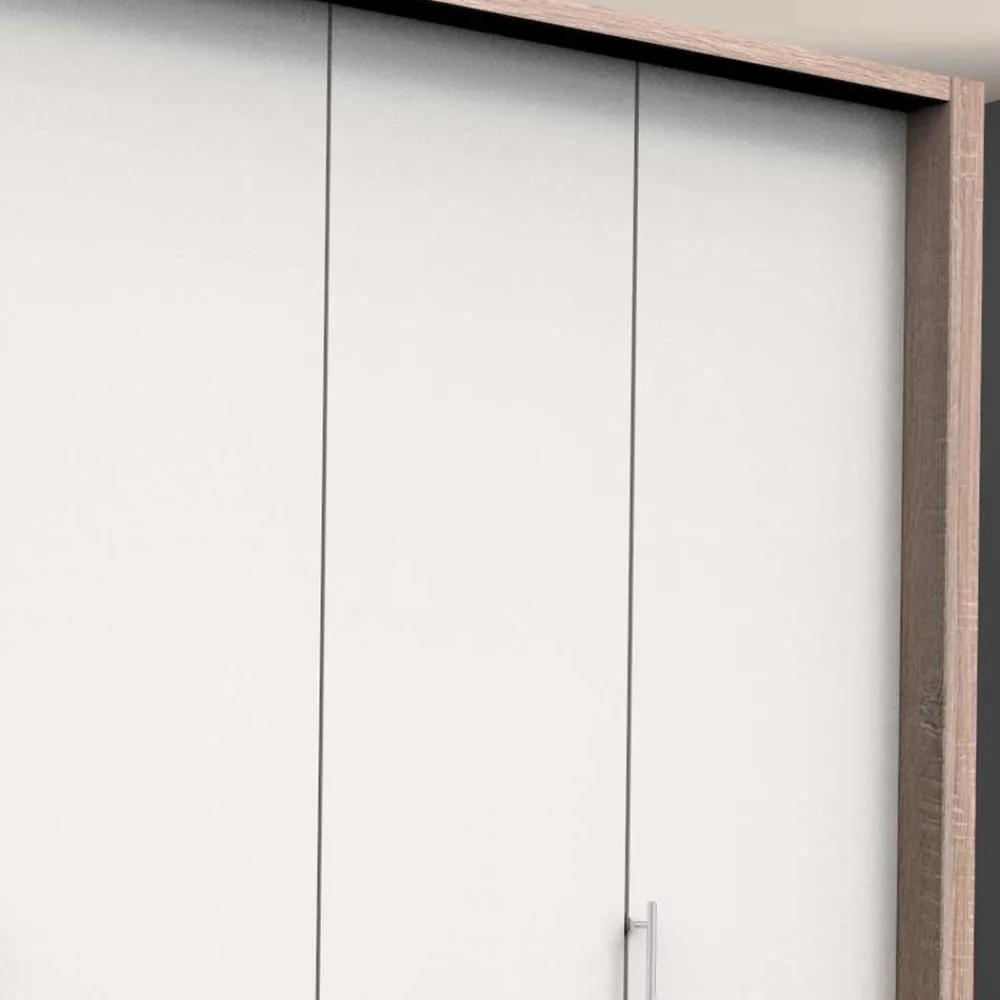 Wohnen Kleiderschränke<Moderner Falttürenschrank mit Metallgriffen - Vaclyn