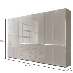 Wohnen Kleiderschränke<Moderner Kombi-Kleiderschrank 7-türig - Nucina