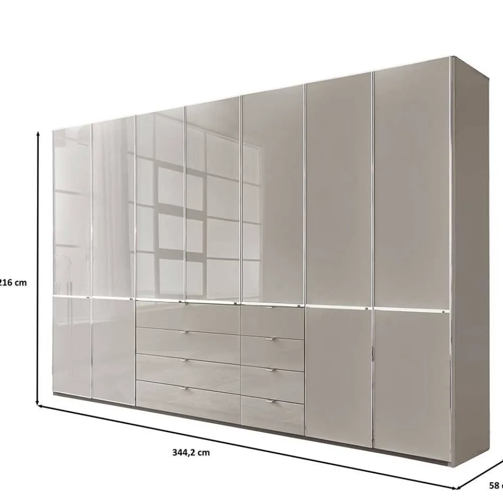 Wohnen Kleiderschränke<Moderner Kombi-Kleiderschrank 7-türig - Nucina
