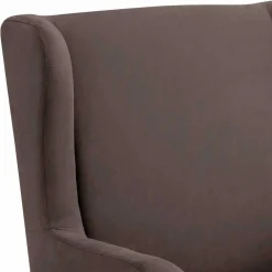 Wohnen Sessel<Moderner Ohrensessel mit Hocker in Braun - Stara (zweiteilig)