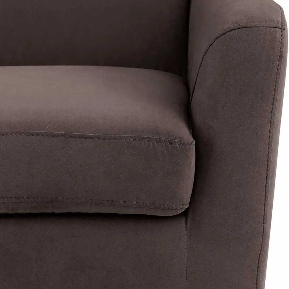 Wohnen Sessel<Moderner Ohrensessel mit Hocker in Braun - Stara (zweiteilig)