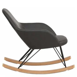 Wohnen Sessel<Moderner Schaukelsessel in Grau & Eiche - Amphiono