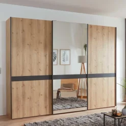 Wohnen Kleiderschränke<Moderner Schwebetürenschrank mit Spiegel - Ulapos