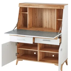 Wohnen Highboards<Moderner Sekretär in Weiß & Eiche Optik - Bistrita