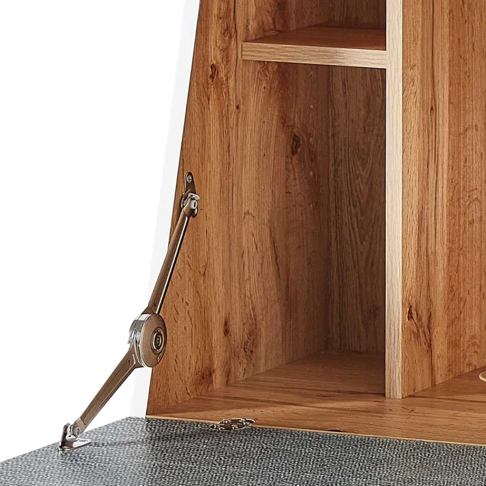 Wohnen Highboards<Moderner Sekretär in Weiß & Eiche Optik - Bistrita