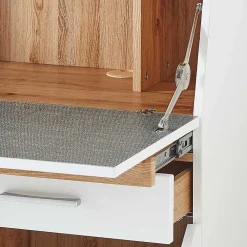Wohnen Highboards<Moderner Sekretär in Weiß & Eiche Optik - Bistrita