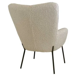 Wohnen Sessel<Moderner Sessel aus Webplüsch in Beige - Tessera