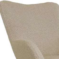Wohnen Sessel<Moderner Sessel aus Webplüsch in Beige - Tessera