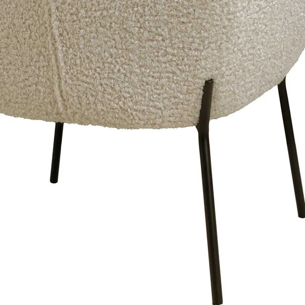 Wohnen Sessel<Moderner Sessel aus Webplüsch in Beige - Tessera