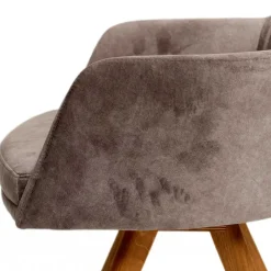 Wohnen Stühle<Moderner Tischsessel aus Velours Grau - Faunatia