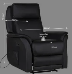 Wohnen Sessel<Moderner TV Massagesessel in Schwarz - Bogor