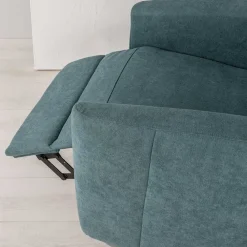 Wohnen Sessel<Moderner TV Sessel in Petrol Blau - Edoro